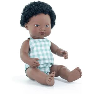 Miniland Dark Brown African Boy Doll 38cm - Doll Miniland Dark Brown African Boy Doll 38cm - Doll