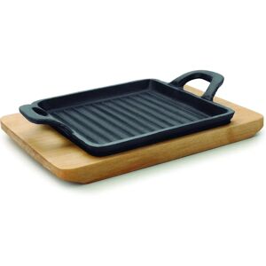 Lacor Mini Cast Iron Square Grill - Mini Grill Plate - 21x15.7 cm Lacor Mini Cast Iron Square Grill - Mini Grill Plate - 21x15.7 cm