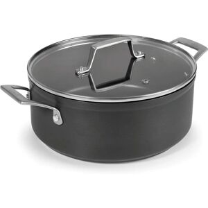 Lacor Black Dutch Oven - 24cm Anodized Aluminum - Durable Non-Stick Lacor Black Dutch Oven - 24cm Anodized Aluminum - Durable Non-Stick