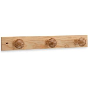 Inofix Appendiabiti a Parete - Legno di Pino con 3 Pomelli - Per Camera da Letto e Soggiorno - Appendiabiti Murale Inofix Appendiabiti a Parete - Legno di Pino con 3 Pomelli - Per Camera da Letto e Soggiorno - Appendiabiti Murale