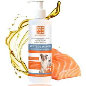 Huile de Saumon Menforsan pour Chiens et Chats - Supporte Pelage & Immunité Huile de Saumon Menforsan pour Chiens et Chats - Supporte Pelage & Immunité