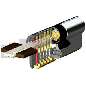 Tesa Assa Abloy - Hoge Veiligheid Cilinder - Latón Mate - 35x35 Tesa Assa Abloy - Hoge Veiligheid Cilinder - Latón Mate - 35x35