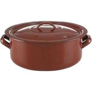 Quid Classic Brown Enamelled Steel Casserole - 32 cm Quid Classic Brown Enamelled Steel Casserole - 32 cm