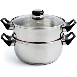 Quid Gastro Fresh - 22 cm Steel Steamer with Pan - Gray Quid Gastro Fresh - 22 cm Steel Steamer with Pan - Gray