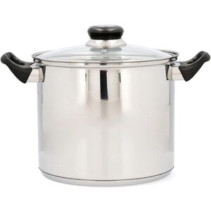 Garnek ze Stali Nierdzewnej Quid Habitat 20 cm z Szklanym Pokrywką Garnek ze Stali Nierdzewnej Quid Habitat 20 cm z Szklanym Pokrywką