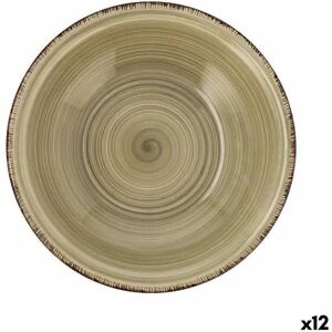 Quid Natura Vita Deep Plate - Ceramic Green - 21.5cm - 12 Units Quid Natura Vita Deep Plate - Ceramic Green - 21.5cm - 12 Units