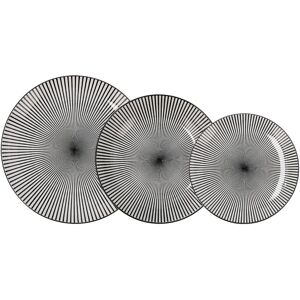 Vajilla Quid Miami Cerámica Negra - 18 Piezas Vajilla Quid Miami Cerámica Negra - 18 Piezas