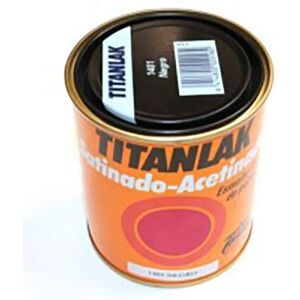 Titan - Esmalte satinado 375 ml Negro Interior/Exterior Poliuretano lac Titan - Esmalte satinado 375 ml Negro Interior/Exterior Poliuretano lac