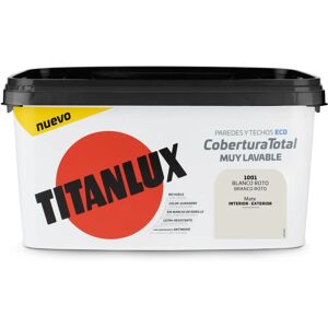 Titanlux Cobertura Total Pintura para paredes Blanco Roto 4L - Pintura Titanlux Cobertura Total Pintura para paredes Blanco Roto 4L - Pintura