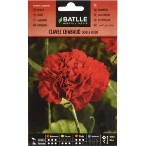 Batlle - Clavel Double Rouge - Graines de Fleurs pour Pots & Bordures - Publicité Batlle - Clavel Double Rouge - Graines de Fleurs pour Pots & Bordures - Publicité