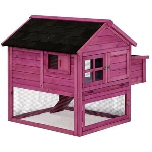 SUINGA Gallinero Rosa de Madera de Dos Niveles con Techo Impermeable - Gallinero SUINGA Gallinero Rosa de Madera de Dos Niveles con Techo Impermeable - Gallinero