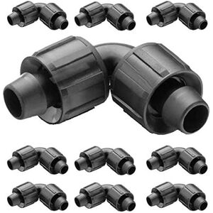 Suinga - 16mm - Pack 50 - Negro - Elbow connector Suinga - 16mm - Pack 50 - Negro - Elbow connector