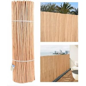 Suinga - Clôture en rotin naturel - 1x5m - 85% d’occultation - Publicité Suinga - Clôture en rotin naturel - 1x5m - 85% d’occultation - Publicité
