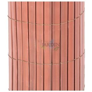 Suinga Sichtschutz - 1x3m PVC-Zaun Doppelseitig - Braun Teca Suinga Sichtschutz - 1x3m PVC-Zaun Doppelseitig - Braun Teca