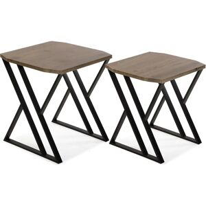 Versa Tulsa Set van 2 Moderne Bijzettafels - 50x45x45 cm Versa Tulsa Set van 2 Moderne Bijzettafels - 50x45x45 cm