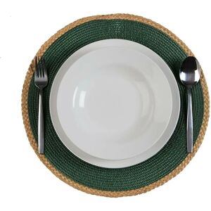 Versa Green Jute Polypropylene Water Hyacinth 38x38cm Table Mat Versa Green Jute Polypropylene Water Hyacinth 38x38cm Table Mat
