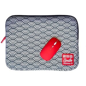 Funda de portátil Smile 14" - Unisex, Azul marino y blanco Funda de portátil Smile 14" - Unisex, Azul marino y blanco