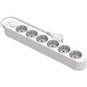 Silver Electronics Basis Elektrische Mehrfachsteckdose mit 6 Steckdosen Silver Electronics Basis Elektrische Mehrfachsteckdose mit 6 Steckdosen