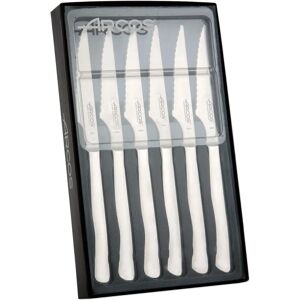 Coltelli da tavola in acciaio inossidabile Arcos - Set di 6 pezzi - Monoblocco - Affilato e durevole Coltelli da tavola in acciaio inossidabile Arcos - Set di 6 pezzi - Monoblocco - Affilato e durevole