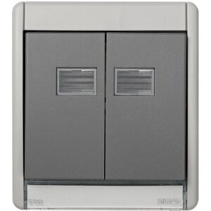 Simon 4400026-035 Plaque murale - Capot de commutateur - Gris Simon 4400026-035 Plaque murale - Capot de commutateur - Gris