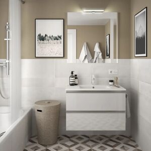 Salgar 22634 Gabinete de lavabo y baño en Blanco Brillante - Mueble de baño Salgar 22634 Gabinete de lavabo y baño en Blanco Brillante - Mueble de baño