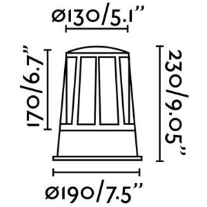 Faro 72310 Outdoor Lighting - Dark Grey - Pedestal Post Light - E27 Faro 72310 Outdoor Lighting - Dark Grey - Pedestal Post Light - E27