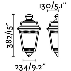 Faro Outdoor Wall Lighting - Rust Brown IP44 E27 Faro Outdoor Wall Lighting - Rust Brown IP44 E27