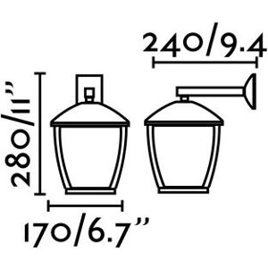 Faro Outdoor Wall Light - Mini Dark Grey IP44 E27 Faro Outdoor Wall Light - Mini Dark Grey IP44 E27