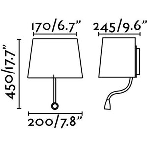 Faro Wall Light - White, E27, Modern Design Faro Wall Light - White, E27, Modern Design