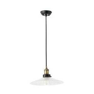 Faro Halita - Lampada a sospensione in ottone antico con paralume a cupola - E27 Faro Halita - Lampada a sospensione in ottone antico con paralume a cupola - E27
