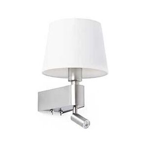 Faro Wandleuchte 29976 - E27 Weiß Satin Nickel Innenwandlampe Faro Wandleuchte 29976 - E27 Weiß Satin Nickel Innenwandlampe