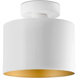 Faro Ceiling Light - White and Gold - E27 - 17.5cm Faro Ceiling Light - White and Gold - E27 - 17.5cm