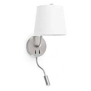 Faro Wall Lighting - 29331 E27 Indoor Wall Light White Satin Nickel Faro Wall Lighting - 29331 E27 Indoor Wall Light White Satin Nickel