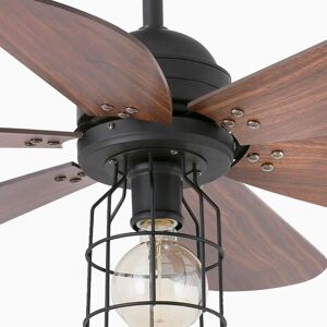 Faro Lighting Faro Chicago - Black, Walnut - Ceiling Fan Faro Lighting Faro Chicago - Black, Walnut - Ceiling Fan