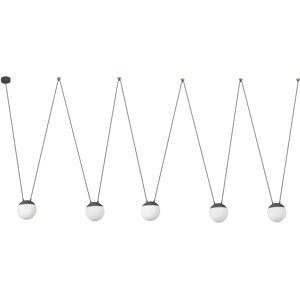 Faro 28376-5L Suspension Lighting - 5 Light Ceiling Pendant Wood, Dark Grey Faro 28376-5L Suspension Lighting - 5 Light Ceiling Pendant Wood, Dark Grey