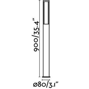 Faro Logar-2 LED Outdoor Tall Bollard Light - outdoor lighting Faro Logar-2 LED Outdoor Tall Bollard Light - outdoor lighting