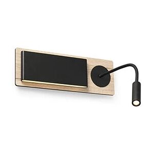 Faro 20062 Lampada da Parete - Nero, Legno, 2x3W LED - Interni Faro 20062 Lampada da Parete - Nero, Legno, 2x3W LED - Interni