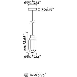 Faro Faro Brume Bathroom LED Pendant Lamp Grey 3W 2700K Faro Faro Brume Bathroom LED Pendant Lamp Grey 3W 2700K