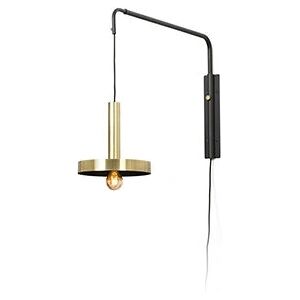 Faro Wall Light - Extendable Black Gold, E27 - Wall Lighting Faro Wall Light - Extendable Black Gold, E27 - Wall Lighting