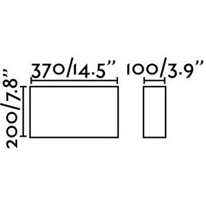 Faro Wall Lighting - Black Square E27 - 375x200x105 - Modern Design Faro Wall Lighting - Black Square E27 - 375x200x105 - Modern Design