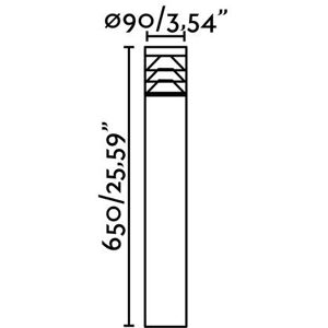 Faro Plim Outdoor Lighting - Dark Grey Bollard - 10W IP65 Faro Plim Outdoor Lighting - Dark Grey Bollard - 10W IP65