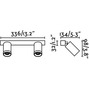 Faro Wall Lighting - White GU10 Double Spot IP20 Faro Wall Lighting - White GU10 Double Spot IP20