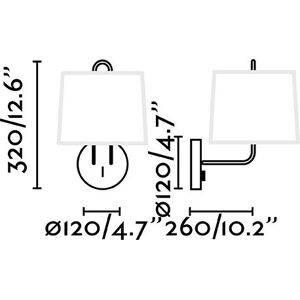 Faro MONTREAL Wall Light with Shade White - Wall lighting Faro MONTREAL Wall Light with Shade White - Wall lighting