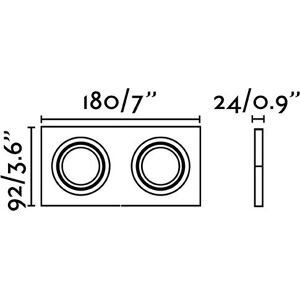 Faro Rad-2 - Tiltable Black Recessed Downlight - 2x GU10 Faro Rad-2 - Tiltable Black Recessed Downlight - 2x GU10