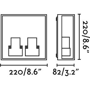 Faro 71306 outdoor wall lighting - Double E27 IP65 Faro 71306 outdoor wall lighting - Double E27 IP65