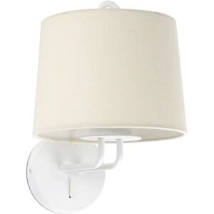 Faro MONTREAL Wall Light - Steel Textile E27 White, 32cm Faro MONTREAL Wall Light - Steel Textile E27 White, 32cm