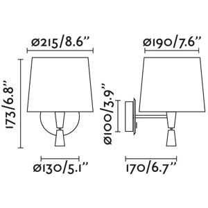 Faro Wall Light - White - E27 - Wall Light Faro Wall Light - White - E27 - Wall Light