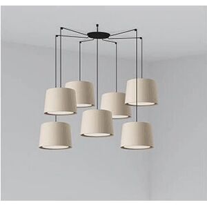 Faro Model 64314-44-7L Black Beige 7-Light Suspension Lamp - Lighting Faro Model 64314-44-7L Black Beige 7-Light Suspension Lamp - Lighting