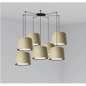 Faro Black, Green 7-Light Suspension Pendant Lamp - Pendant Lamp Faro Black, Green 7-Light Suspension Pendant Lamp - Pendant Lamp