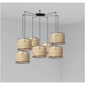 Faro Mambo Black Rattan Pendant Suspension Lamp - Suspension lighting Faro Mambo Black Rattan Pendant Suspension Lamp - Suspension lighting